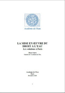 La mise en oeuvre du droit a leau. Les solutions a Paris