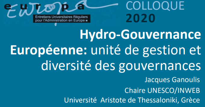 Les Politiques Publiques De L'eau En Europe: Entre Fragmentation Et Intégration